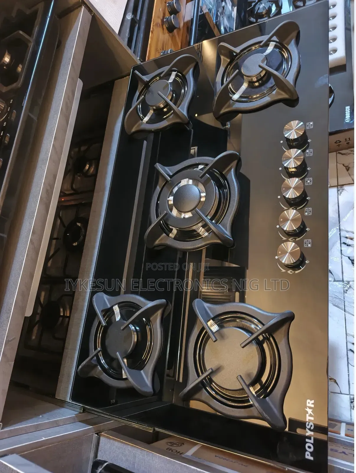Original Polystar Built-in Cooker Hob 90cm 5 All Gas Burners Automatic
