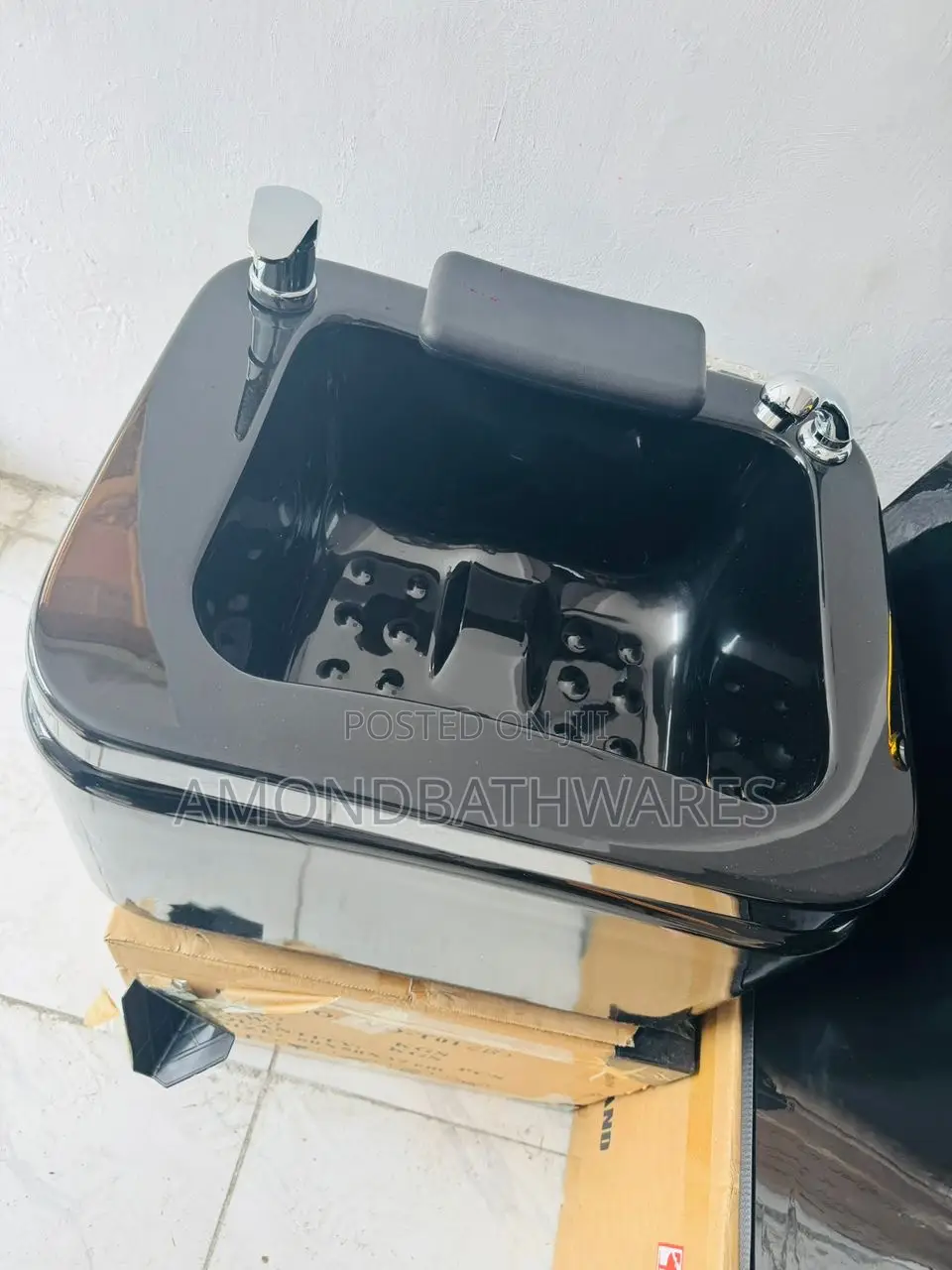 Black Color Pedicure Spa Basin