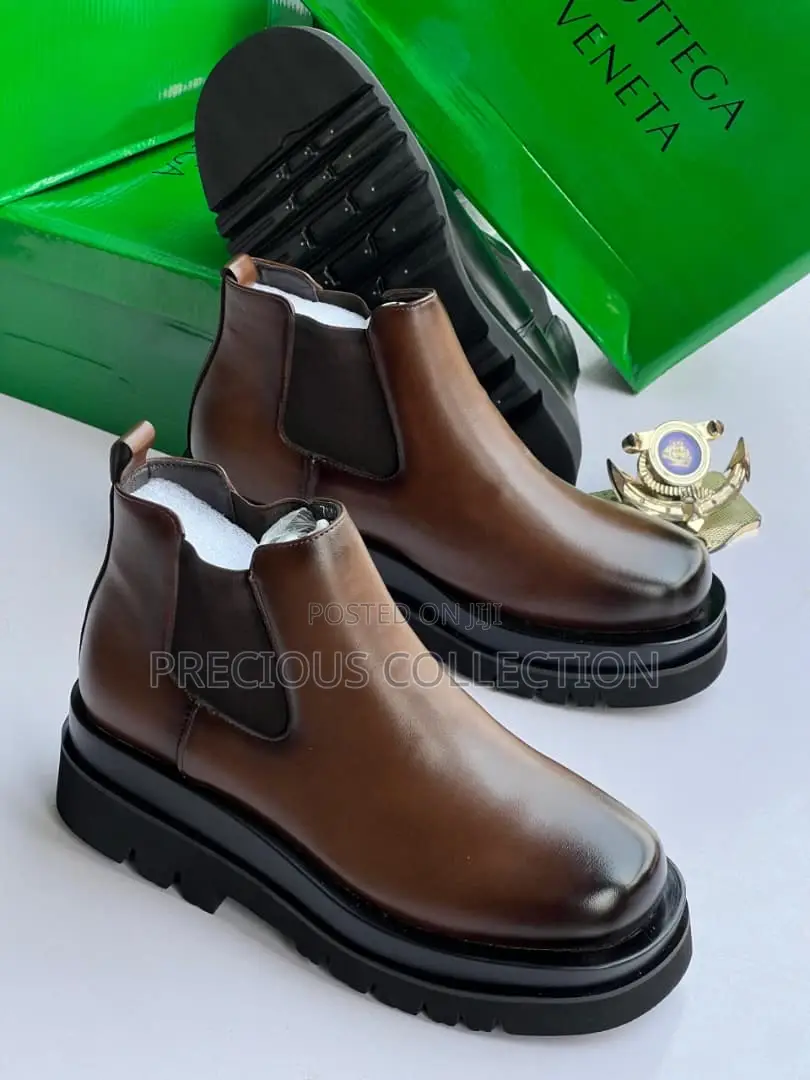 High Quality Double Sole Bottega Leather Boot