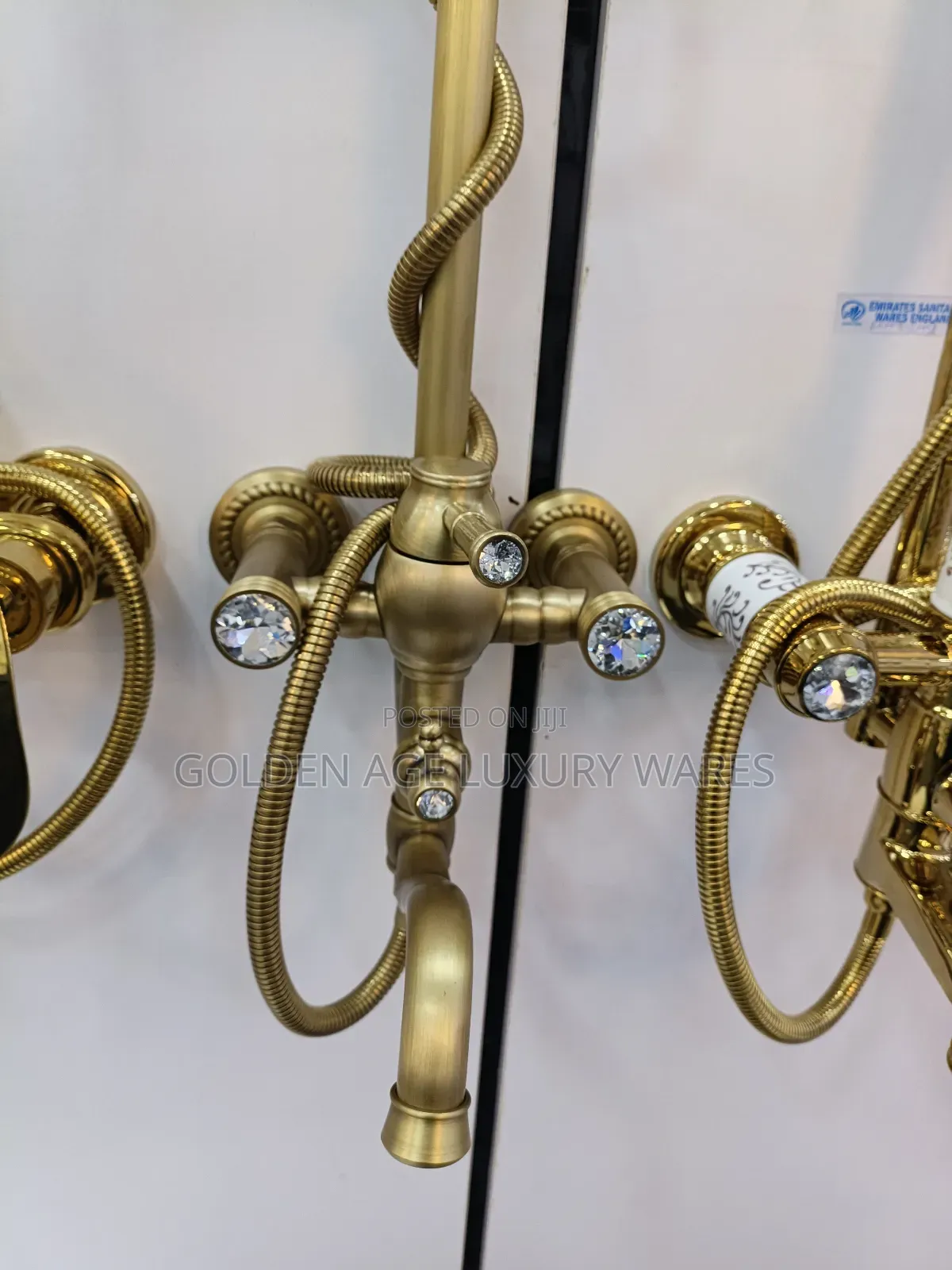 Brush Gold , Diamond Head Shower Mixer