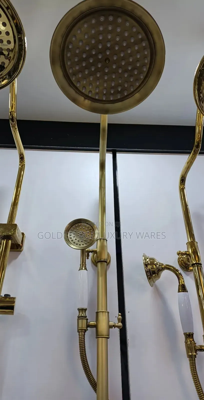 Brush Gold , Diamond Head Shower Mixer