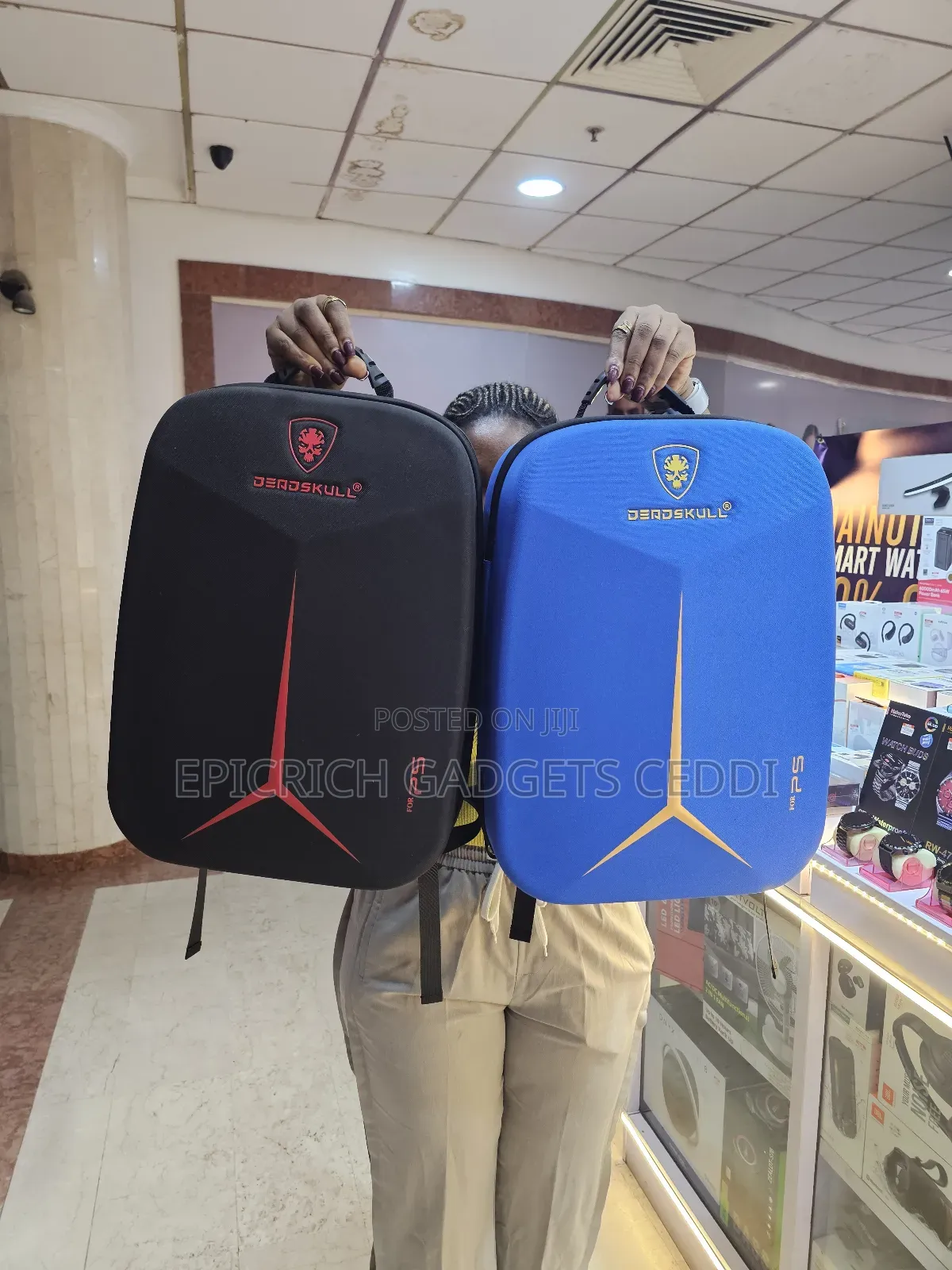 Deadskull Ps5 Console Carrying Bag Hard Case Travel Storage Pouch