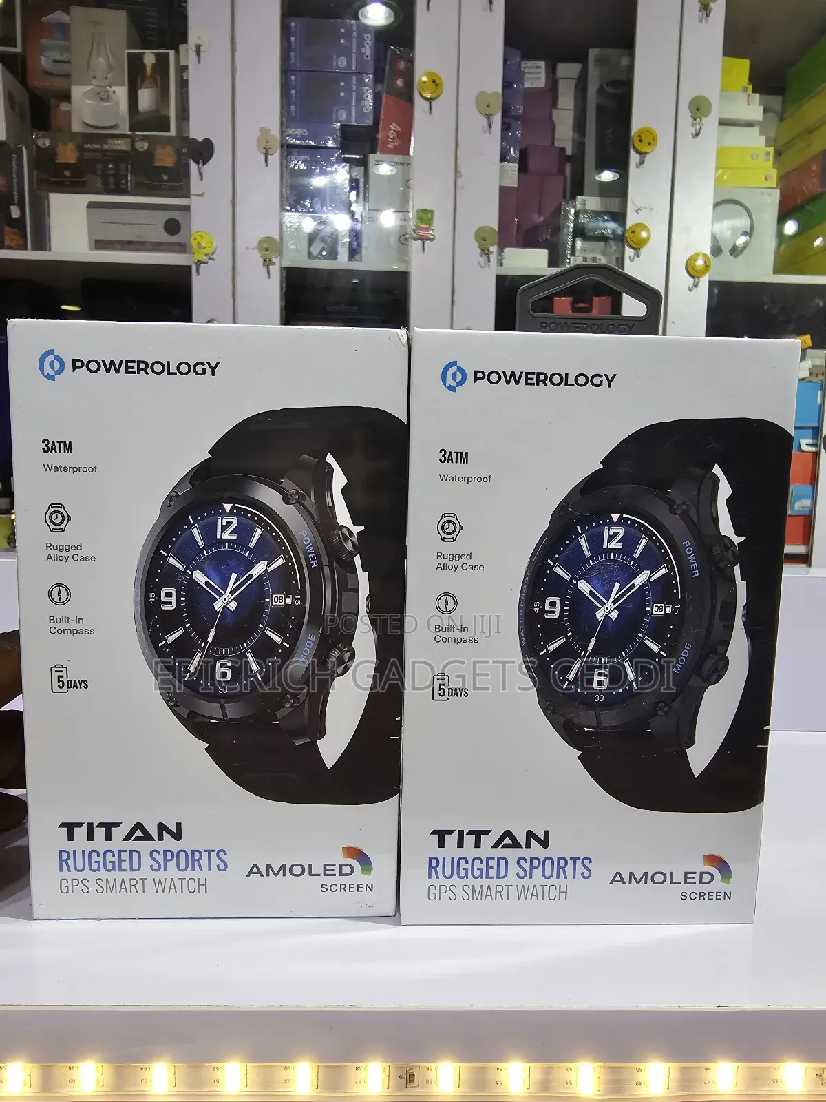 Powerology Titan Rugged GPS Smartwatch 3atm Waterproof 5 Days Battery