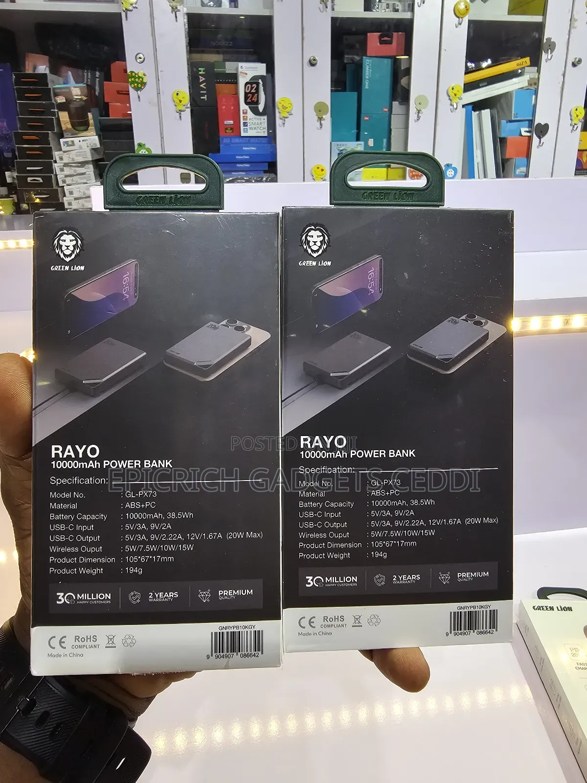 Green Lion Rayo 10000mah Magsafe Powerbank 20w Pd Wireless Charging