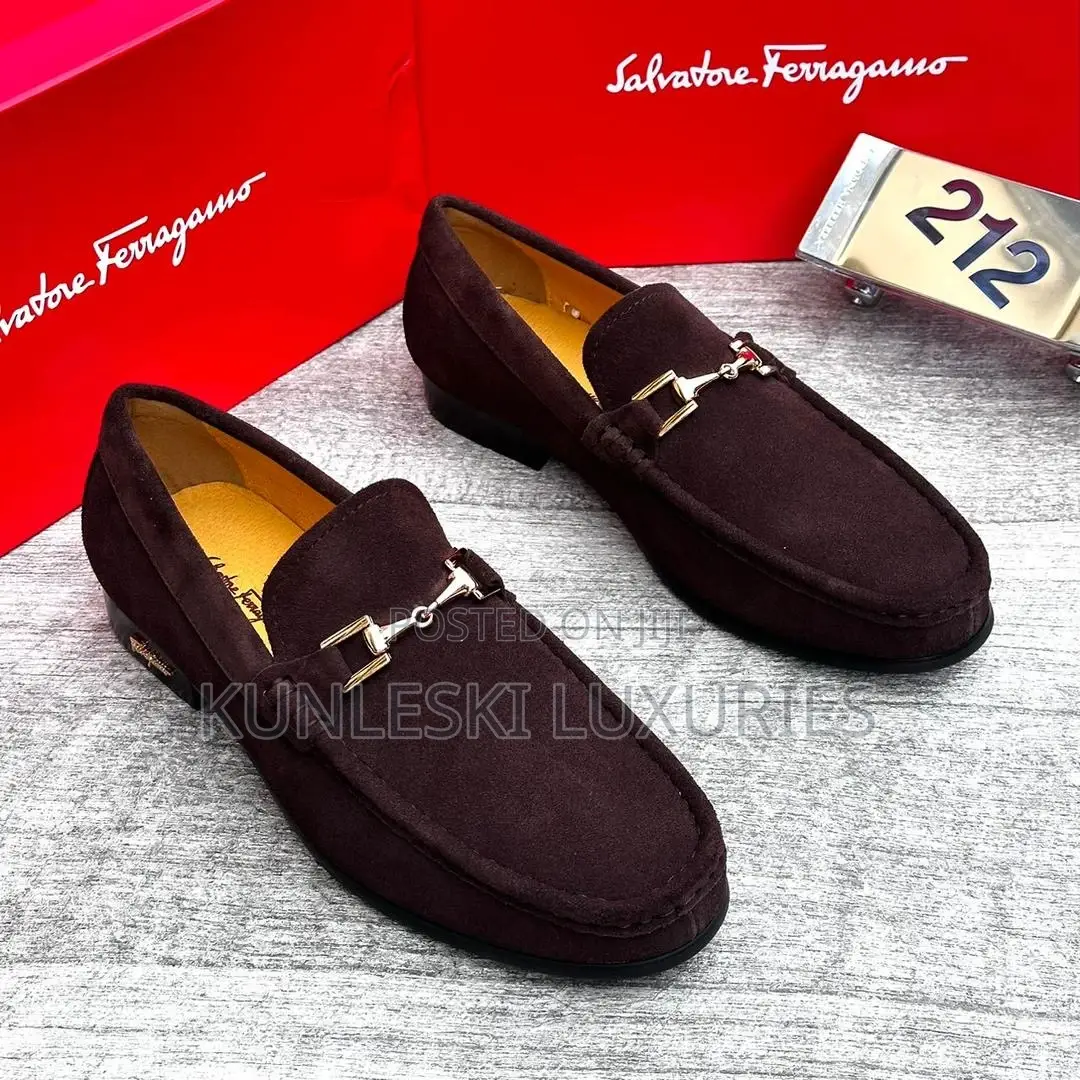 Original Salvatore Ferragamo Suede Loafers Shoe