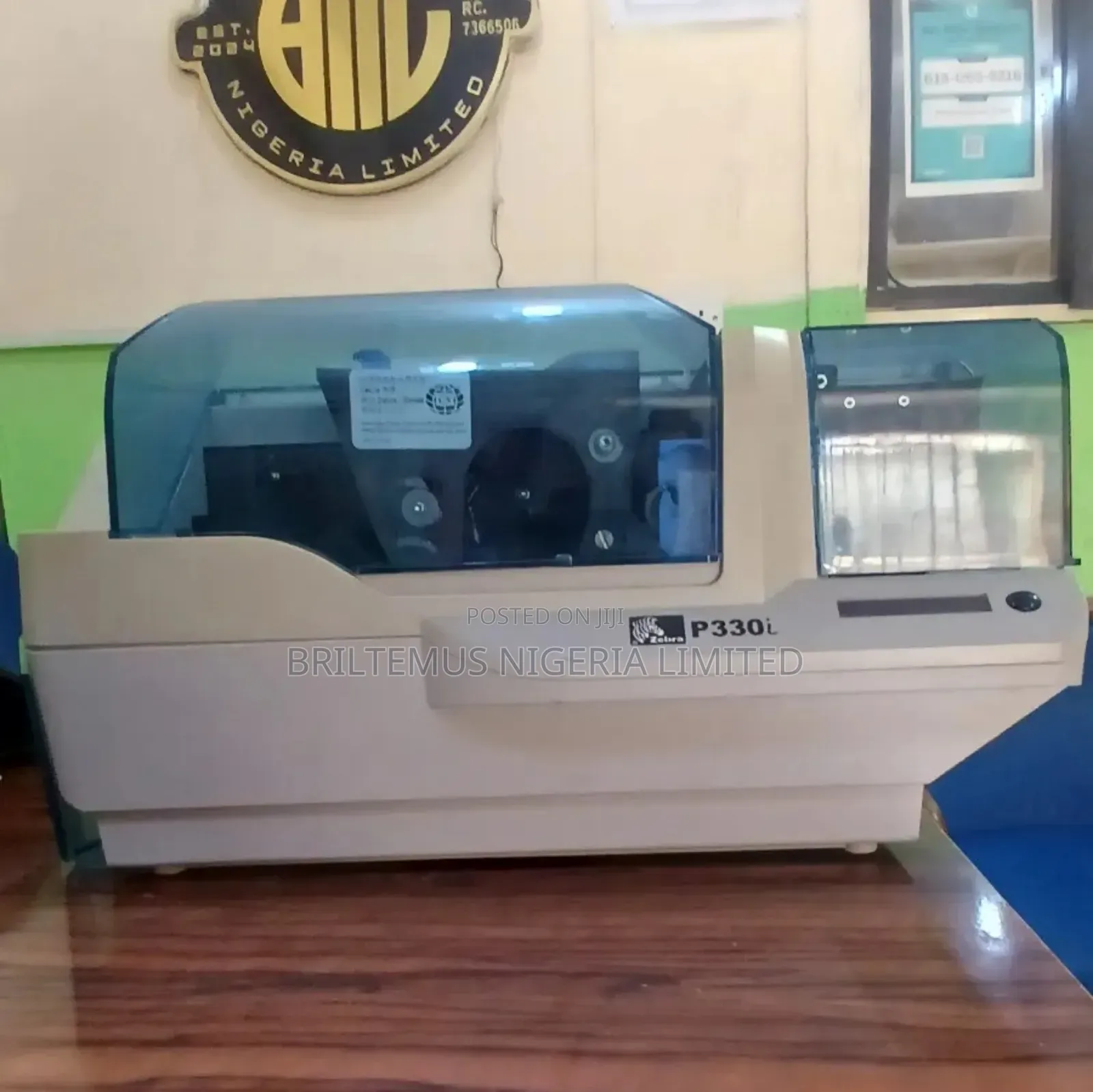 Tested Ok Uk Used Zebra P330icn Single Sided Plastic Id Card Printer