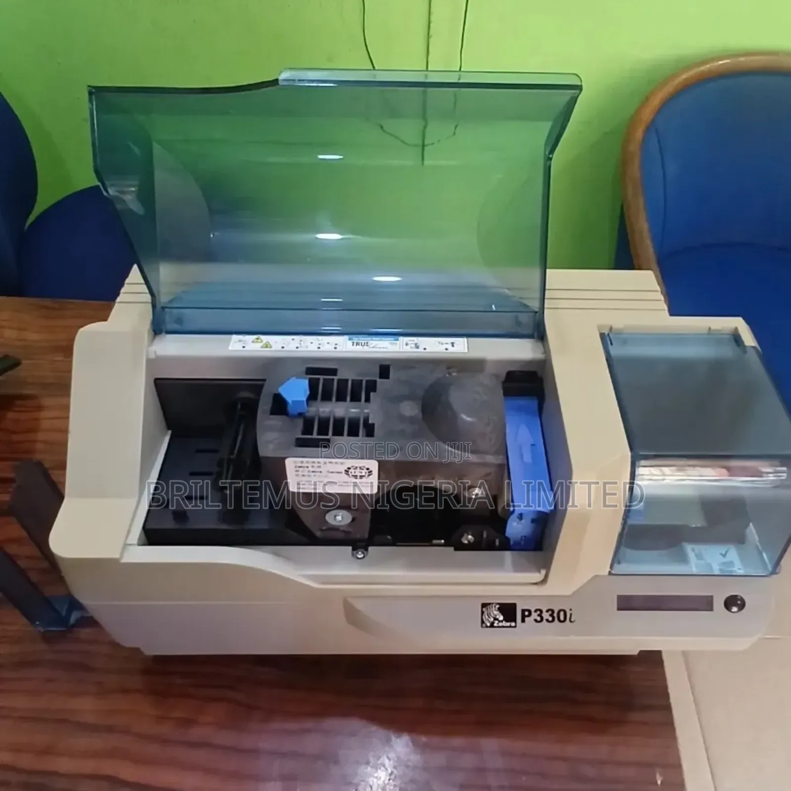 Tested Ok Uk Used Zebra P330icn Single Sided Plastic Id Card Printer