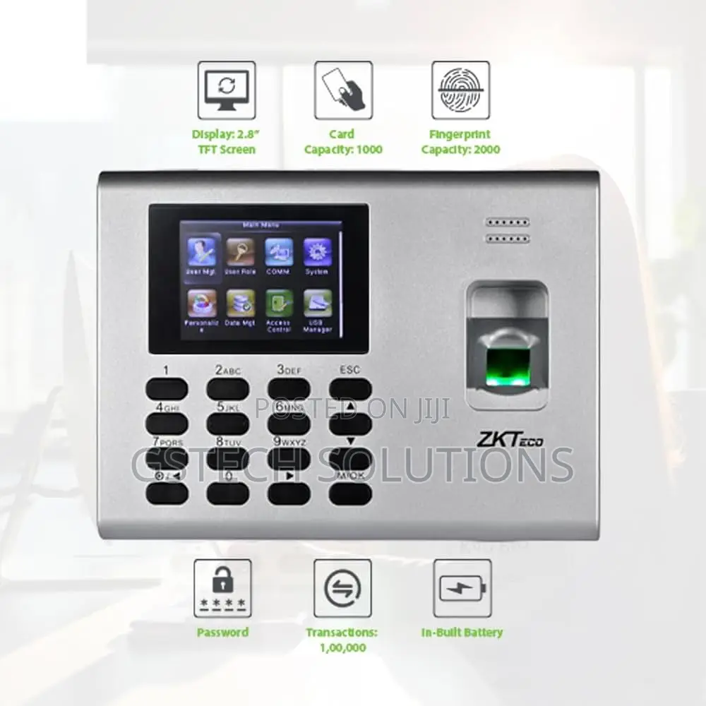 Zkteco Pro Biometric Time Attendance Backup Battery