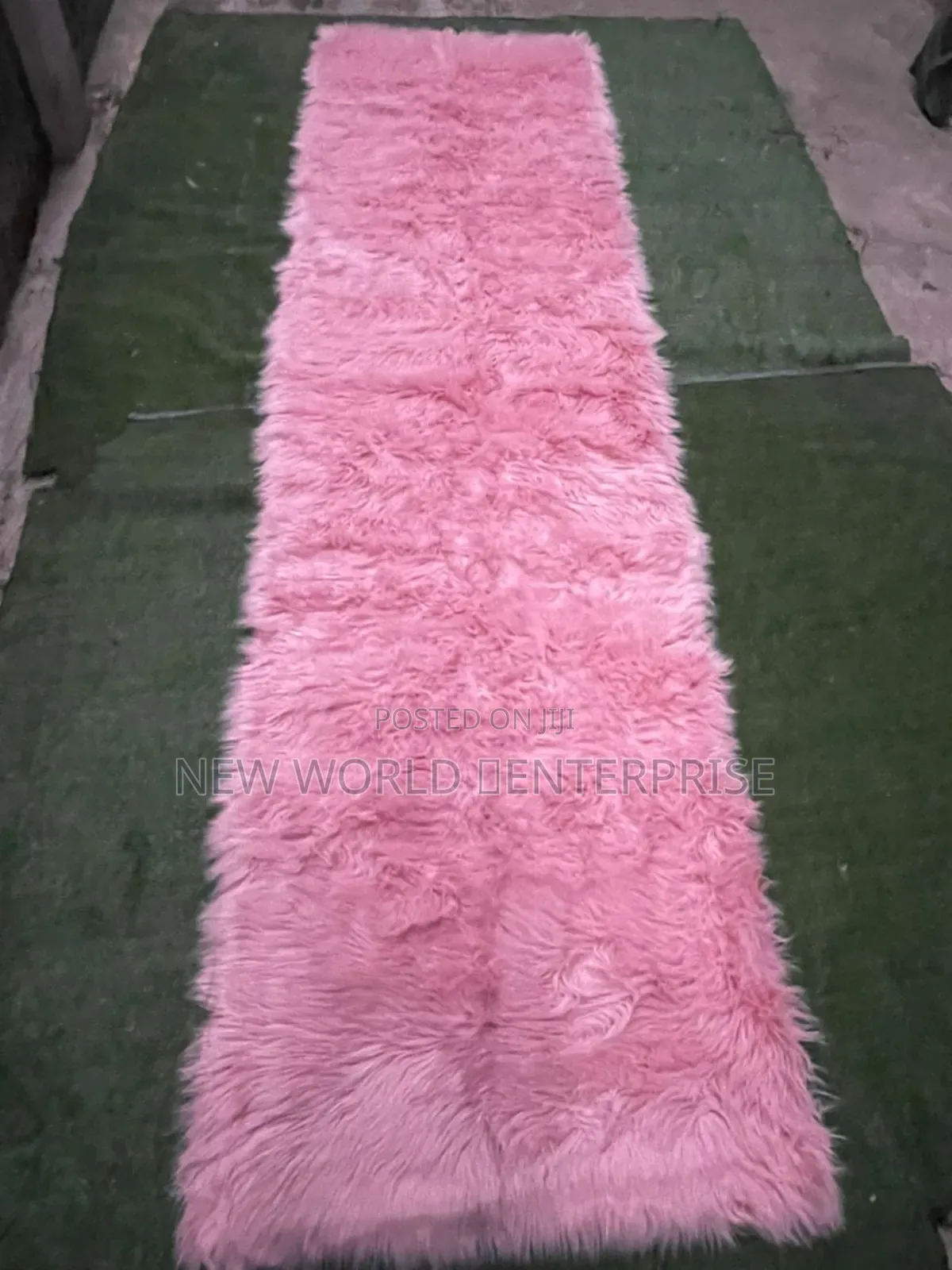 Long Beautiful Quality Pink Fur Rug