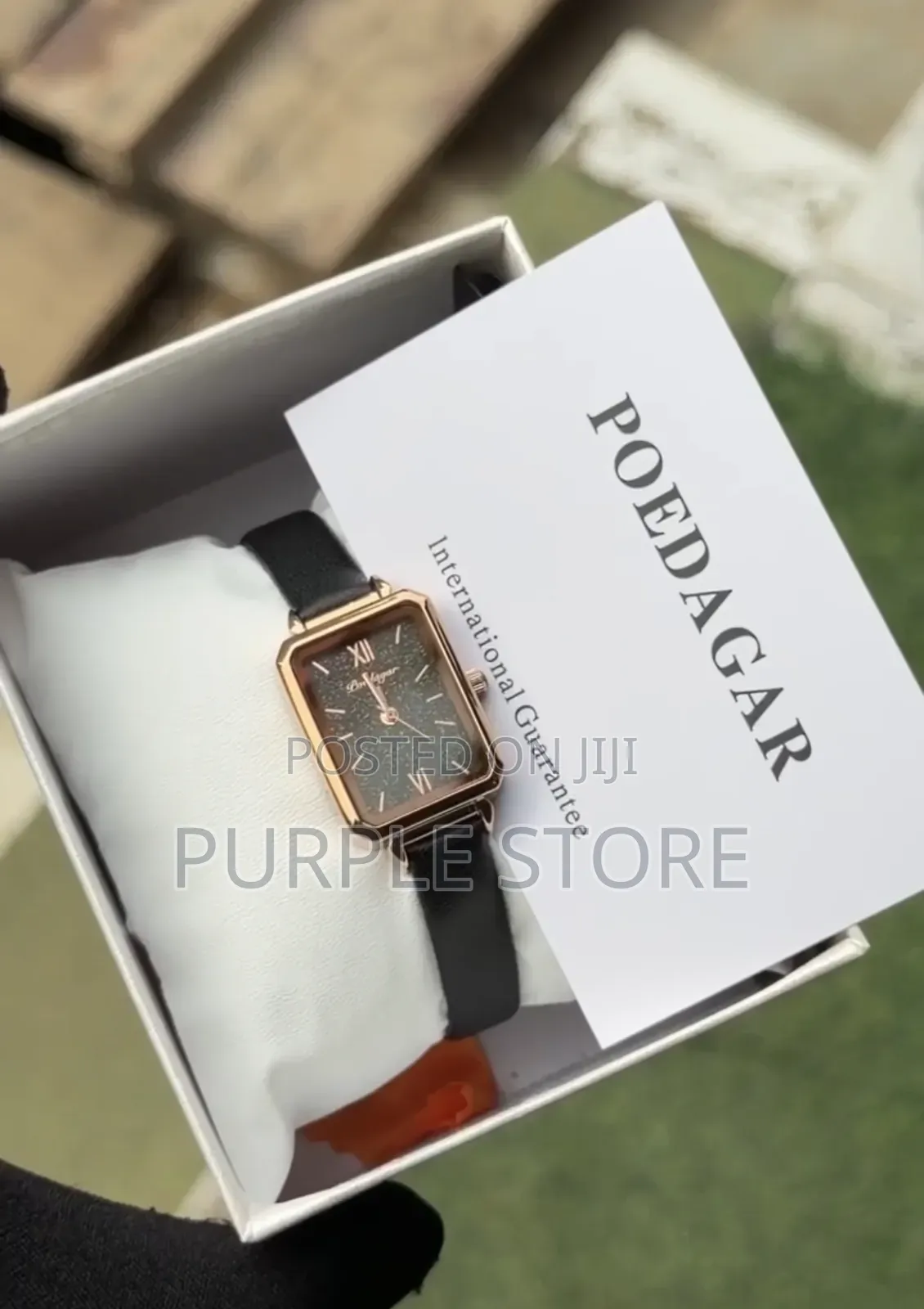 Slim Black-Leather Poedagar-Watches