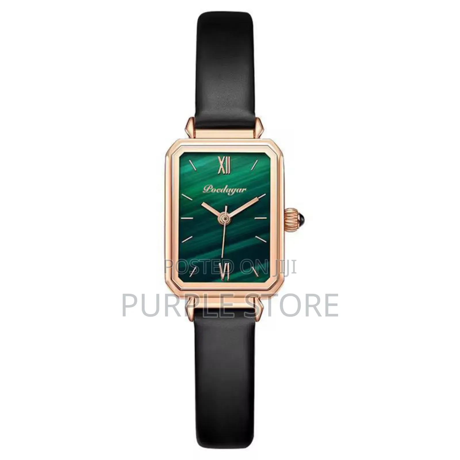 Slim Black-Leather Poedagar-Watches