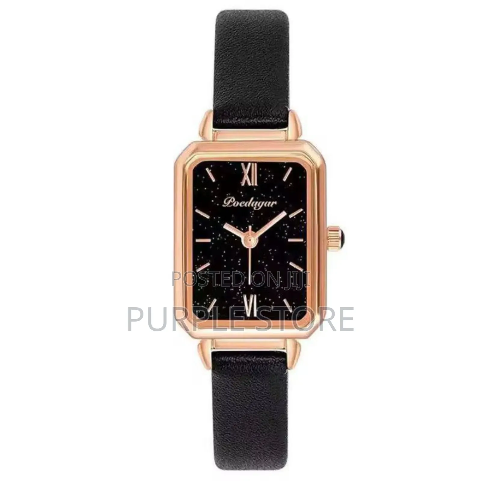 Slim Black-Leather Poedagar-Watches