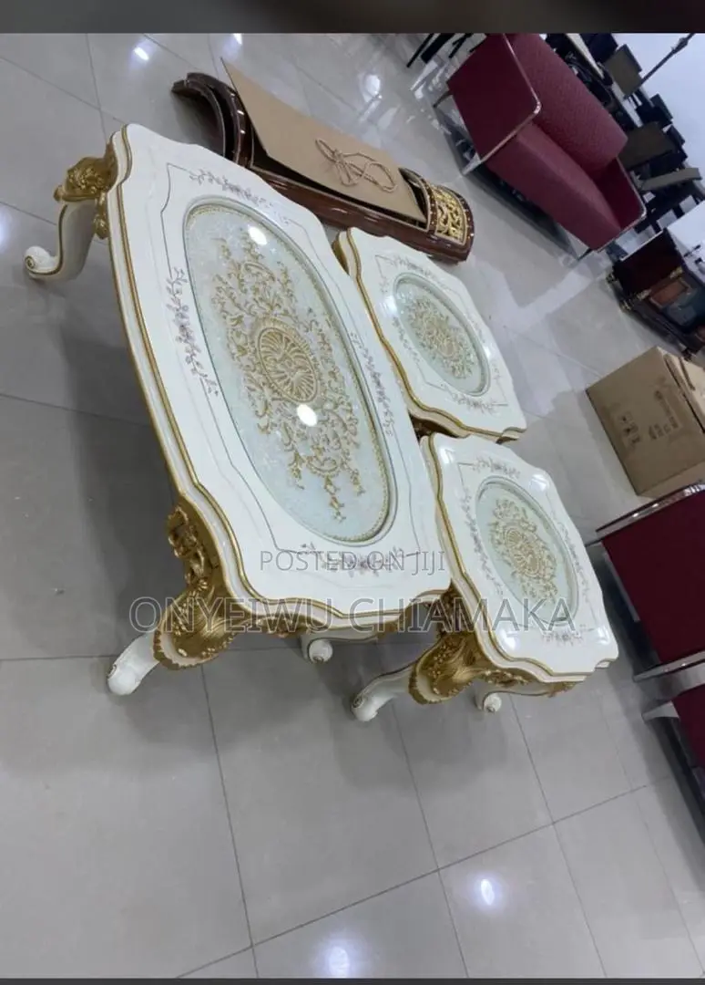 Classic Gold Luxury Center Table (3-piece Set)