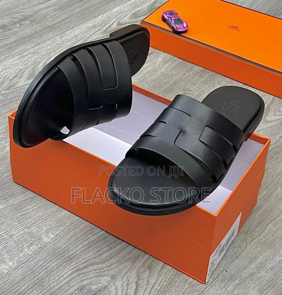 Original Hermes Leather Slippers
