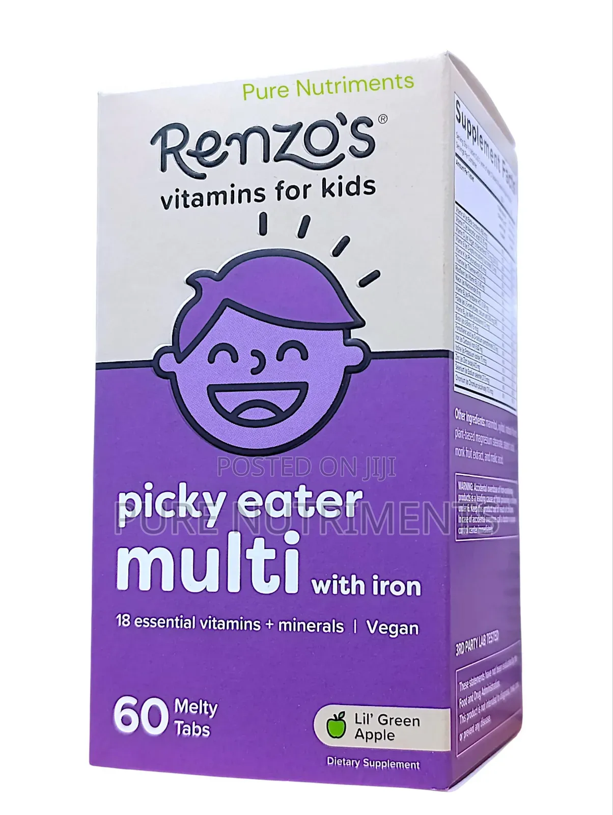 Renzo’S Picky Eater Kids Multivitamin With Iron For Growth -60 Tabs
