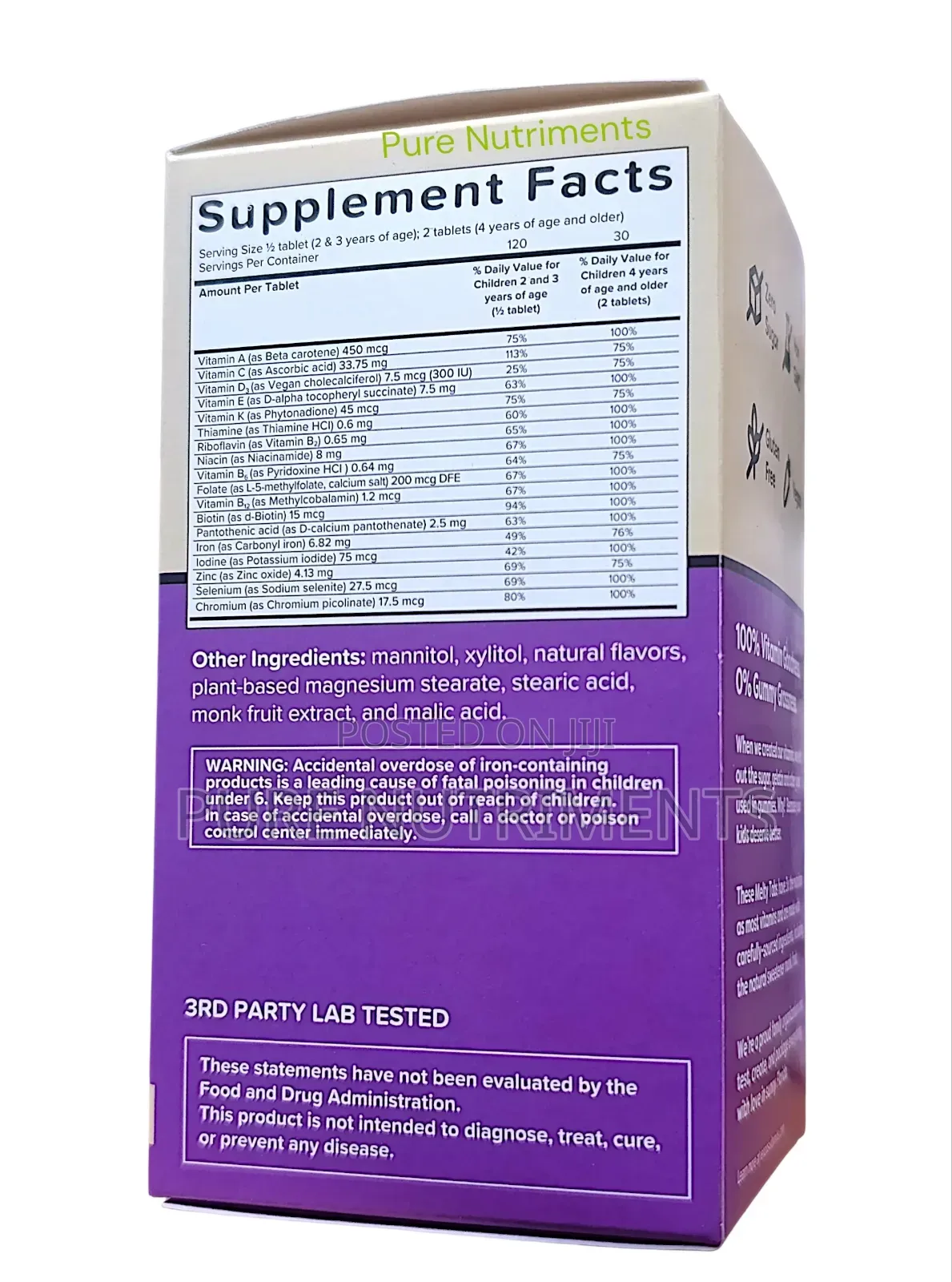 Renzo’S Picky Eater Kids Multivitamin With Iron For Growth -60 Tabs