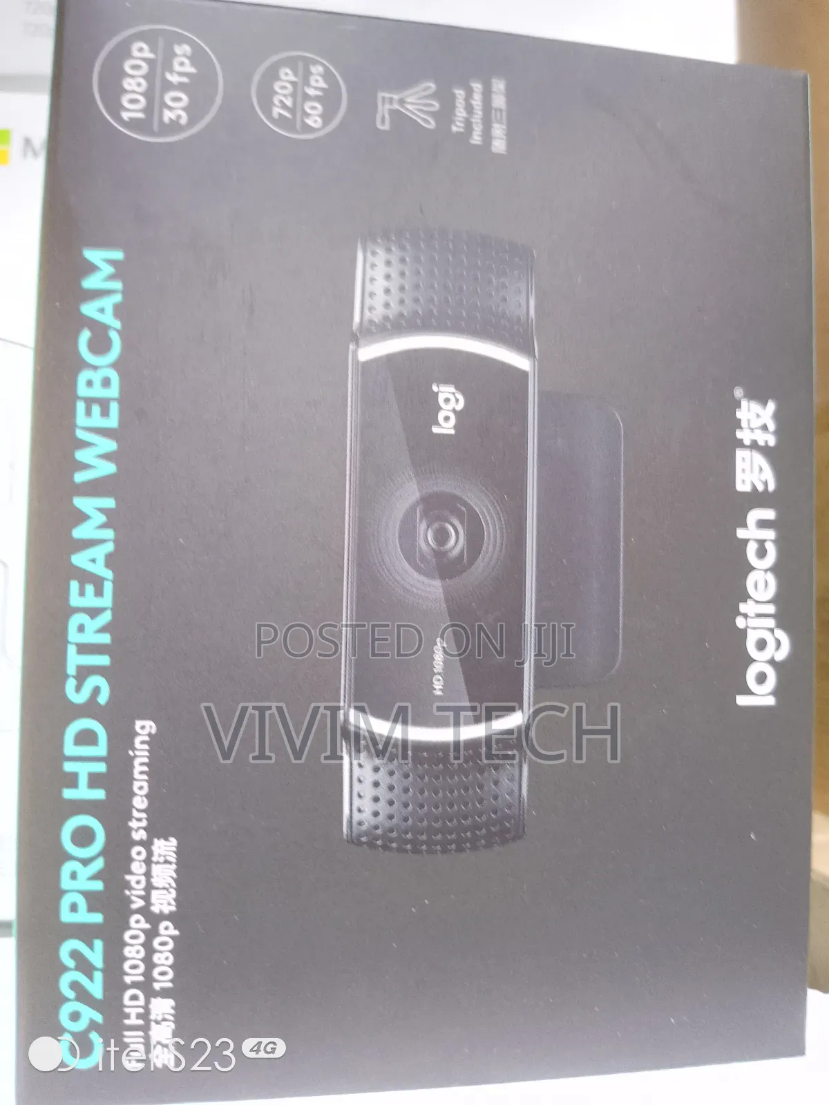 C922 Logitech Webcam With Tripod Stand