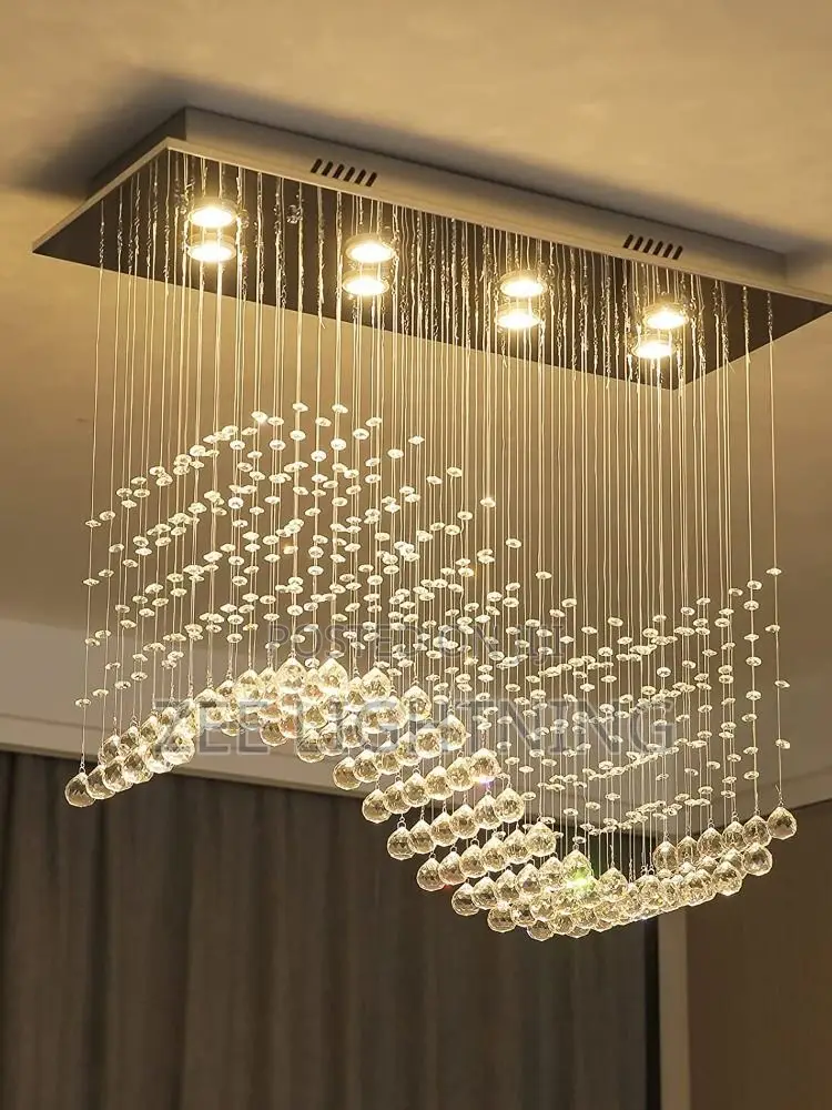 Curve Design Raindrop Crystal Chandelier Led by 600mm