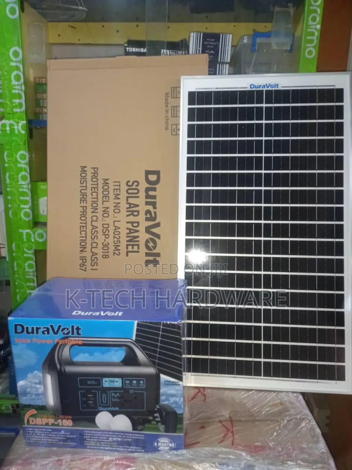 Duravolt 150w Solar Inverter With Bulbs +Duravolt 18v/30w Solar Panel