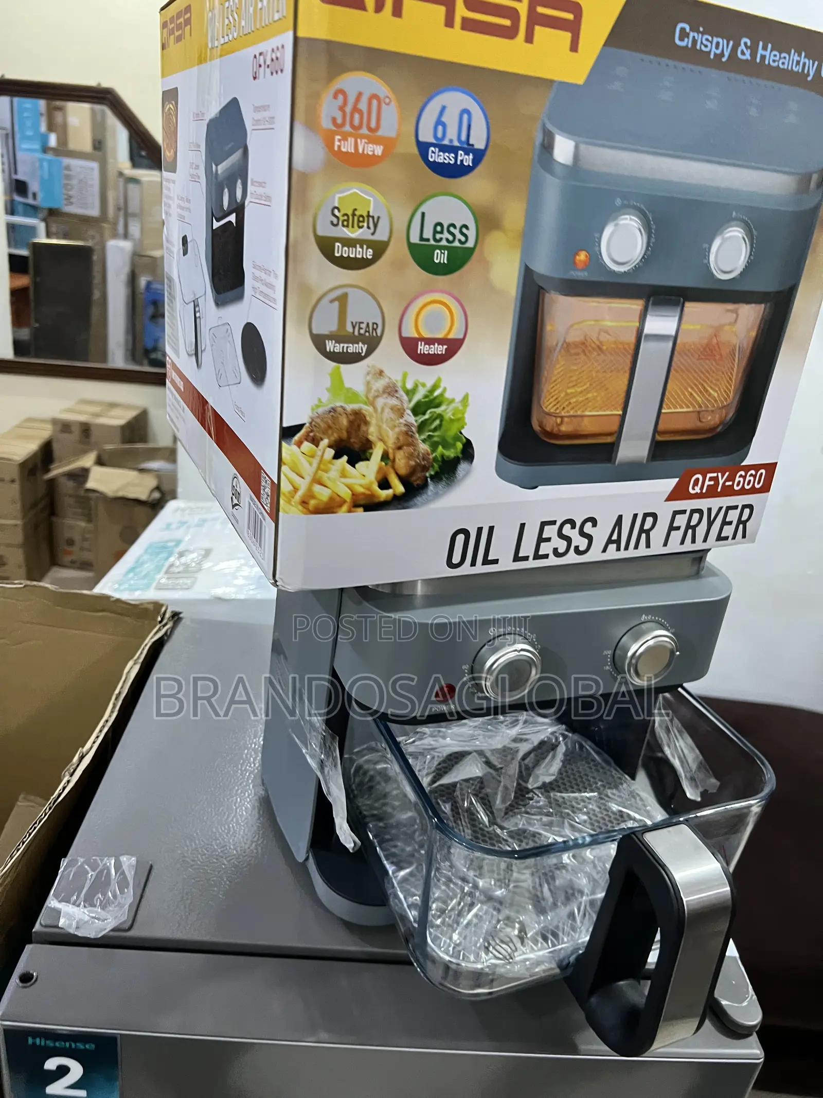 Qasa 6l Oilless Air Fryer Built for Time Saving Cooking [Qfy 660]