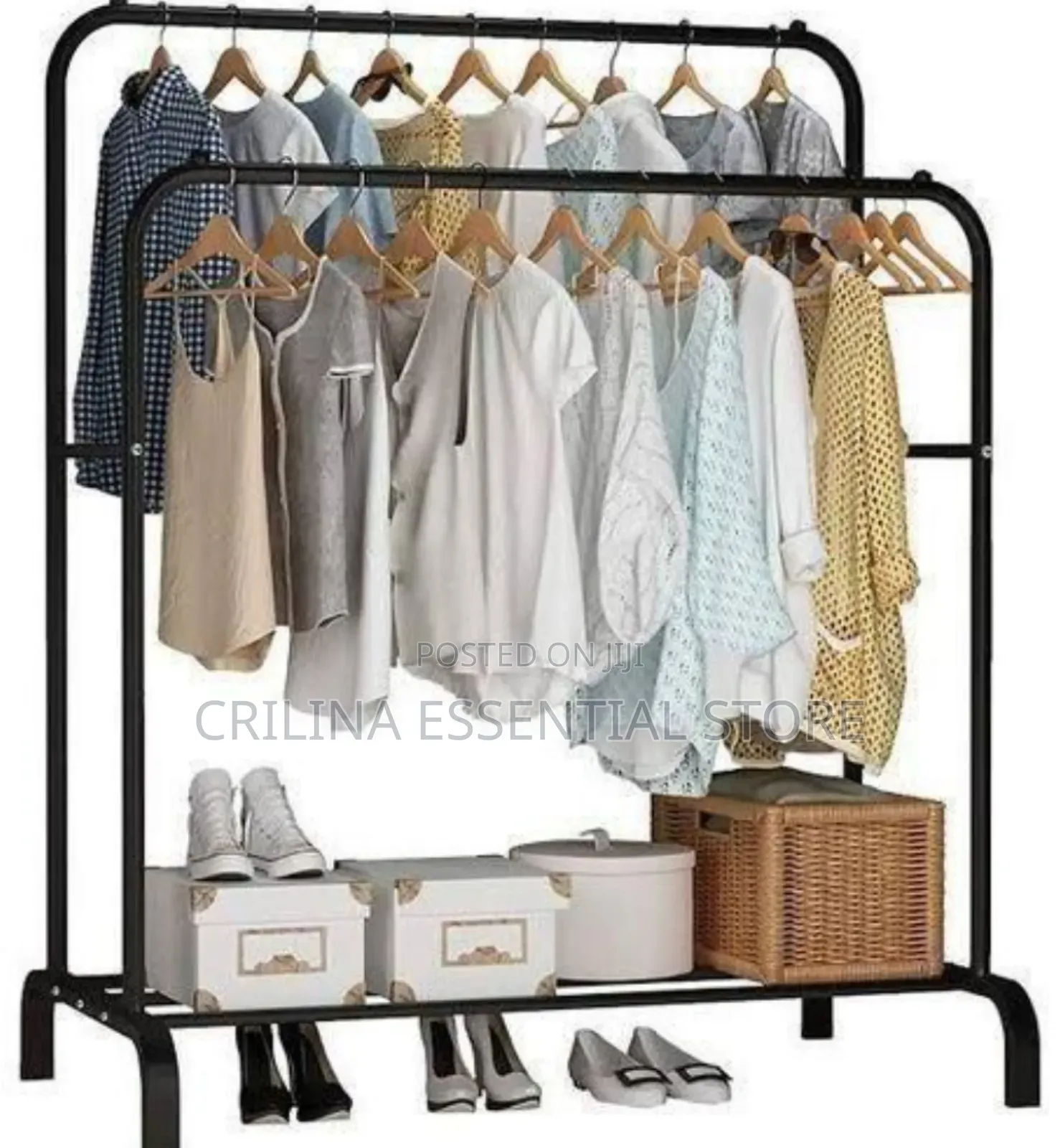 35kg Duty Double Cloth Rack Hanger and Storage