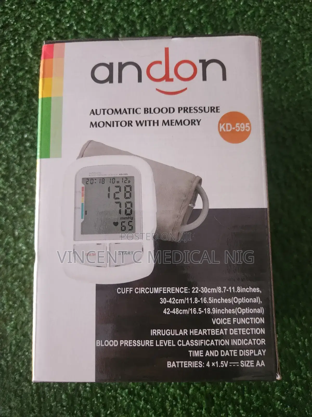 Andon Automatic Blood Pressure Monitor With Memory Kd-595