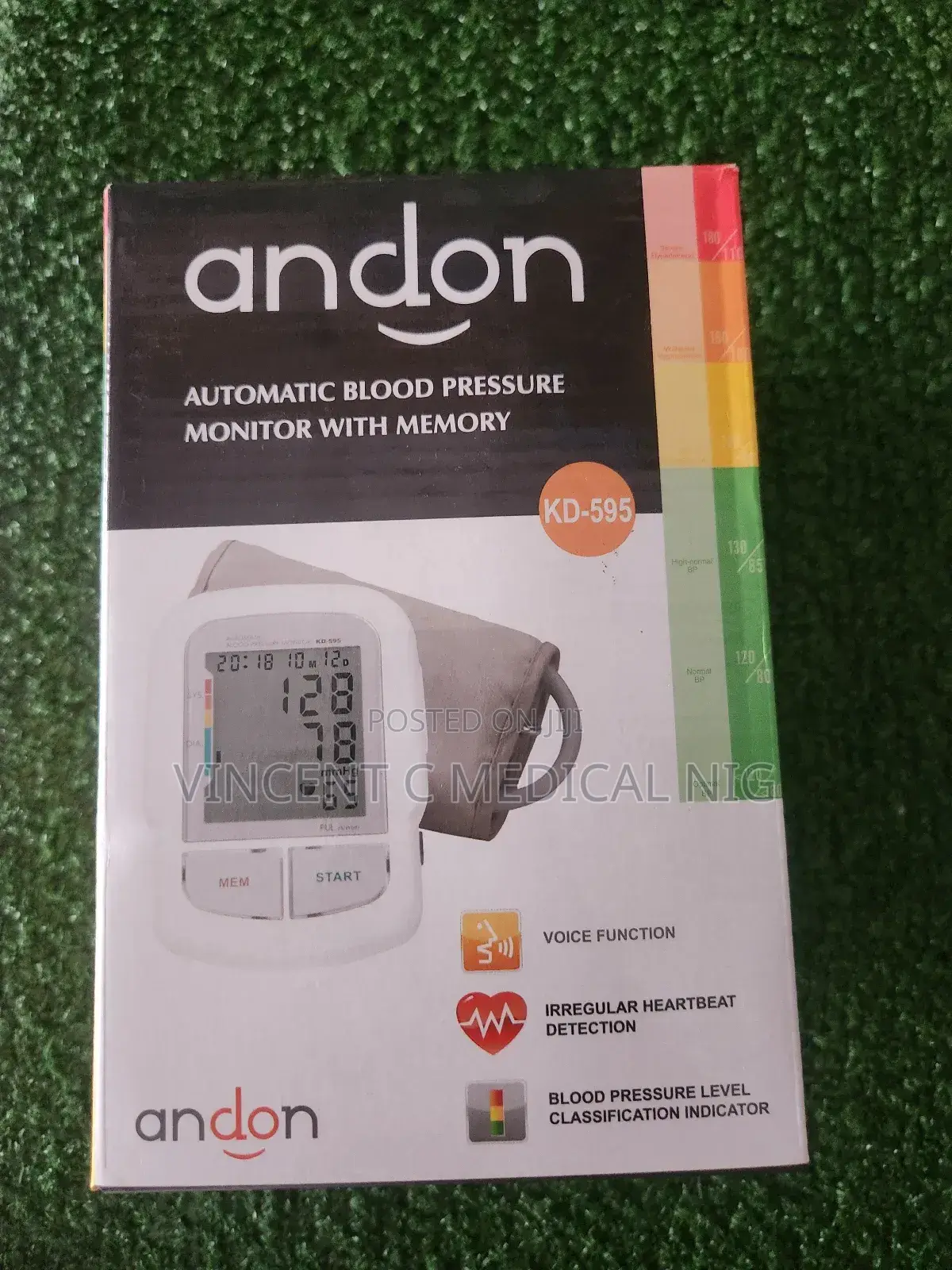 Andon Automatic Blood Pressure Monitor With Memory Kd-595