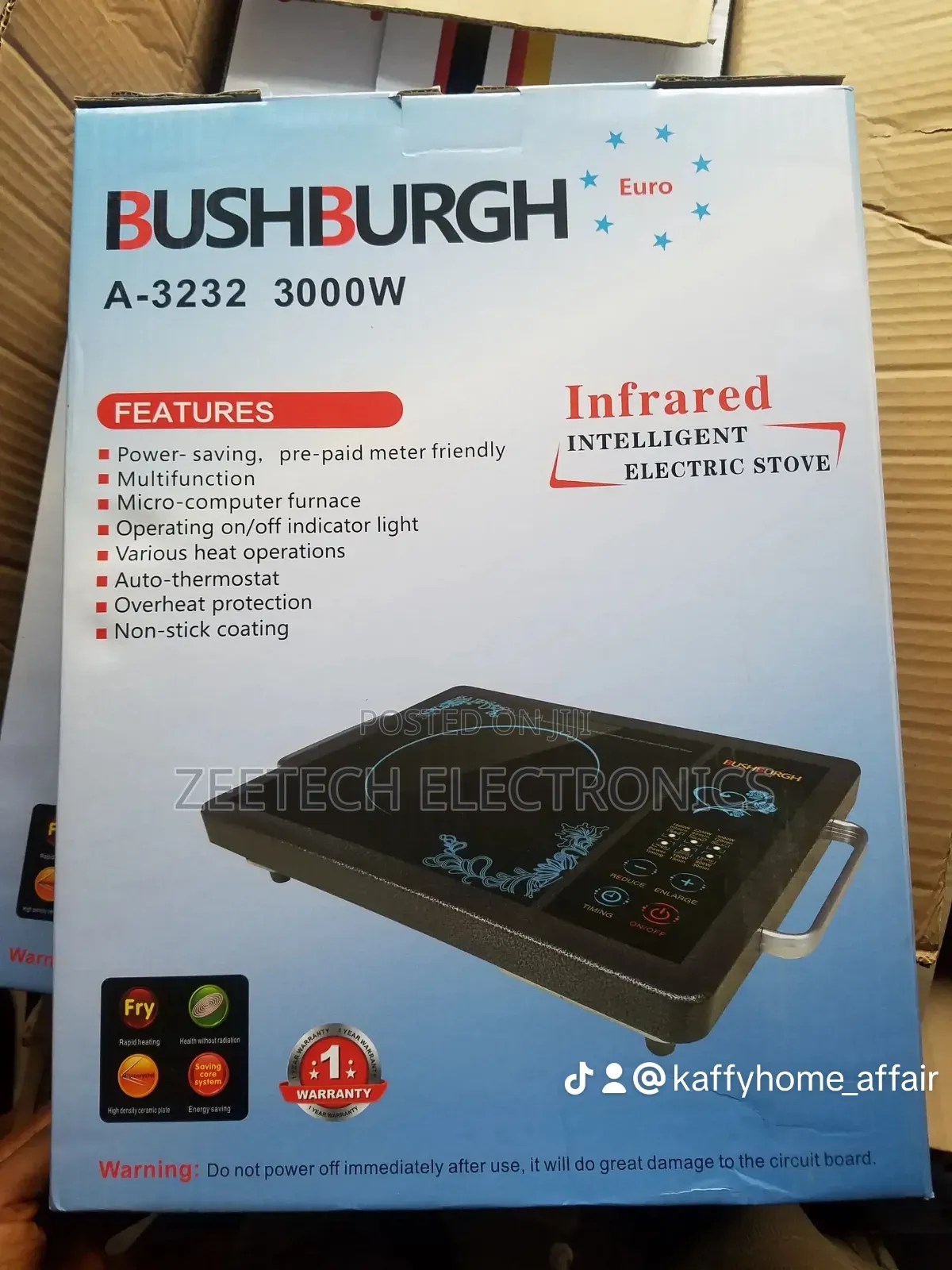 Bushburgh 3000w Infrared Intelligent Electric Stove