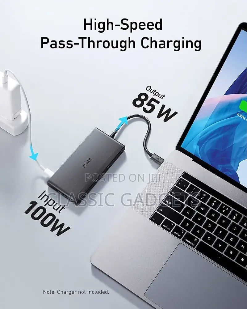 Anker 552 Usb-C Hub (9-in-1, Hdmi) With 100w Power Delivery