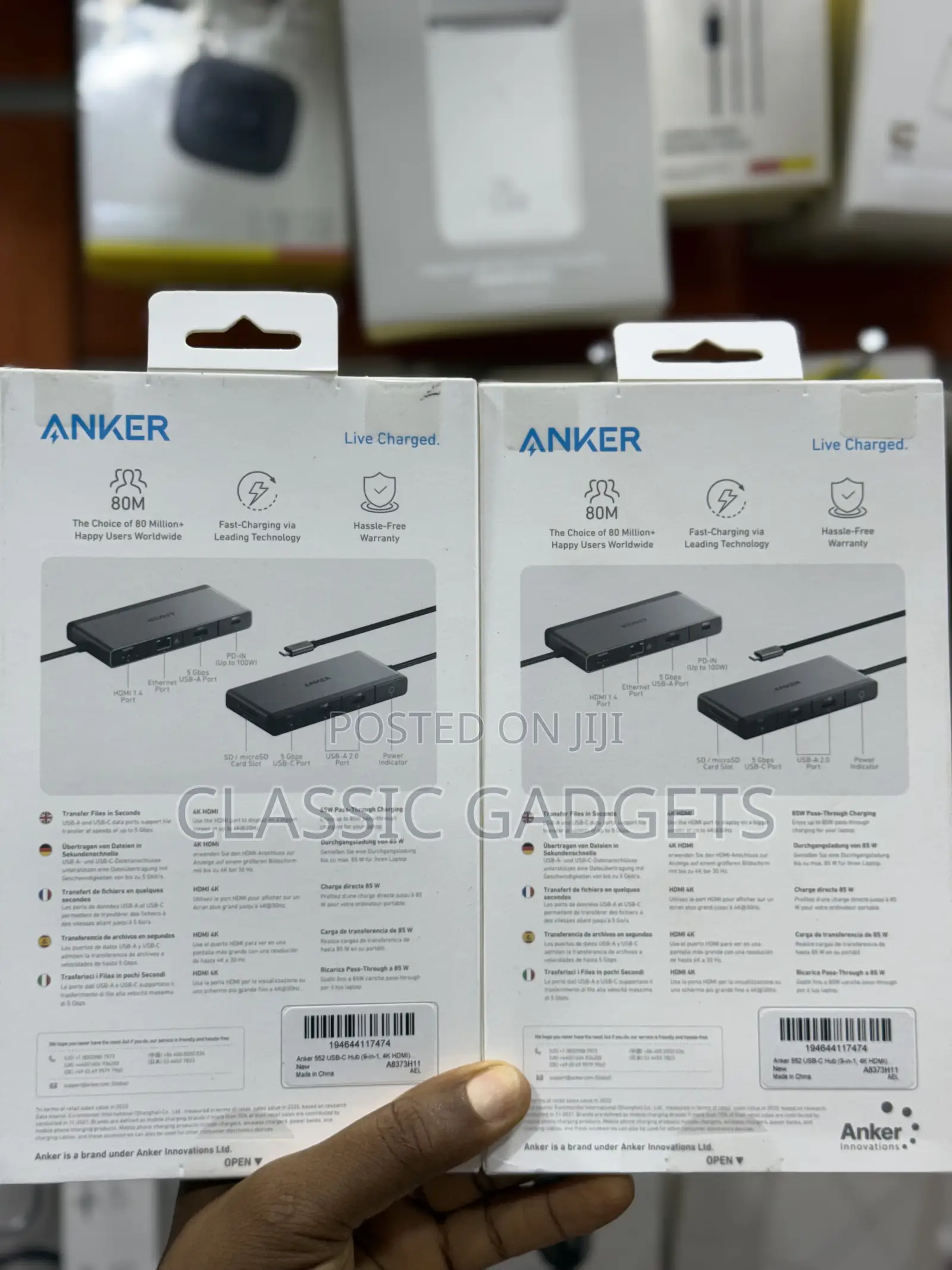Anker 552 Usb-C Hub (9-in-1, Hdmi) With 100w Power Delivery