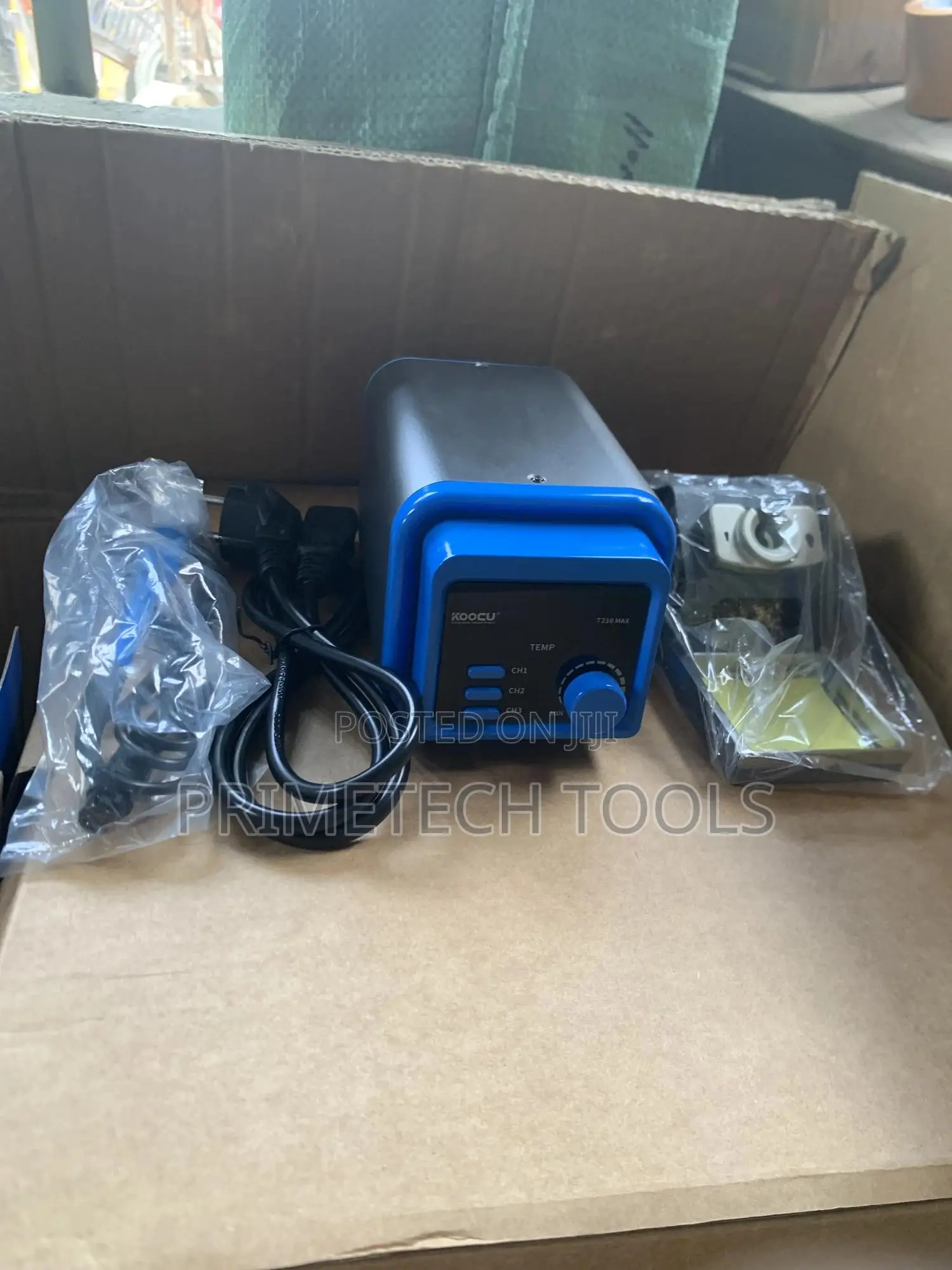 T210 Max Soldering Station With Iron Stand and Bit Cleaner