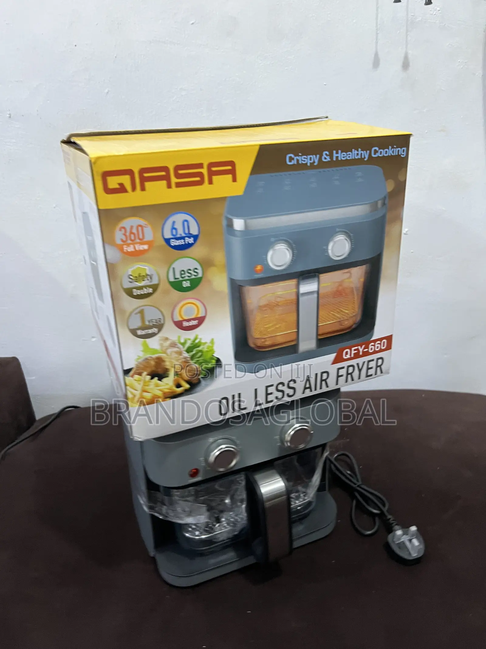 Qasa 6l Air Fryer Offering Practical Cooking Efficiency [Qfy 660]