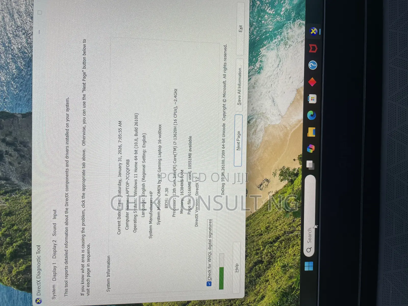 Laptop HP Omen 16 16GB Intel Core i7 SSD 1T