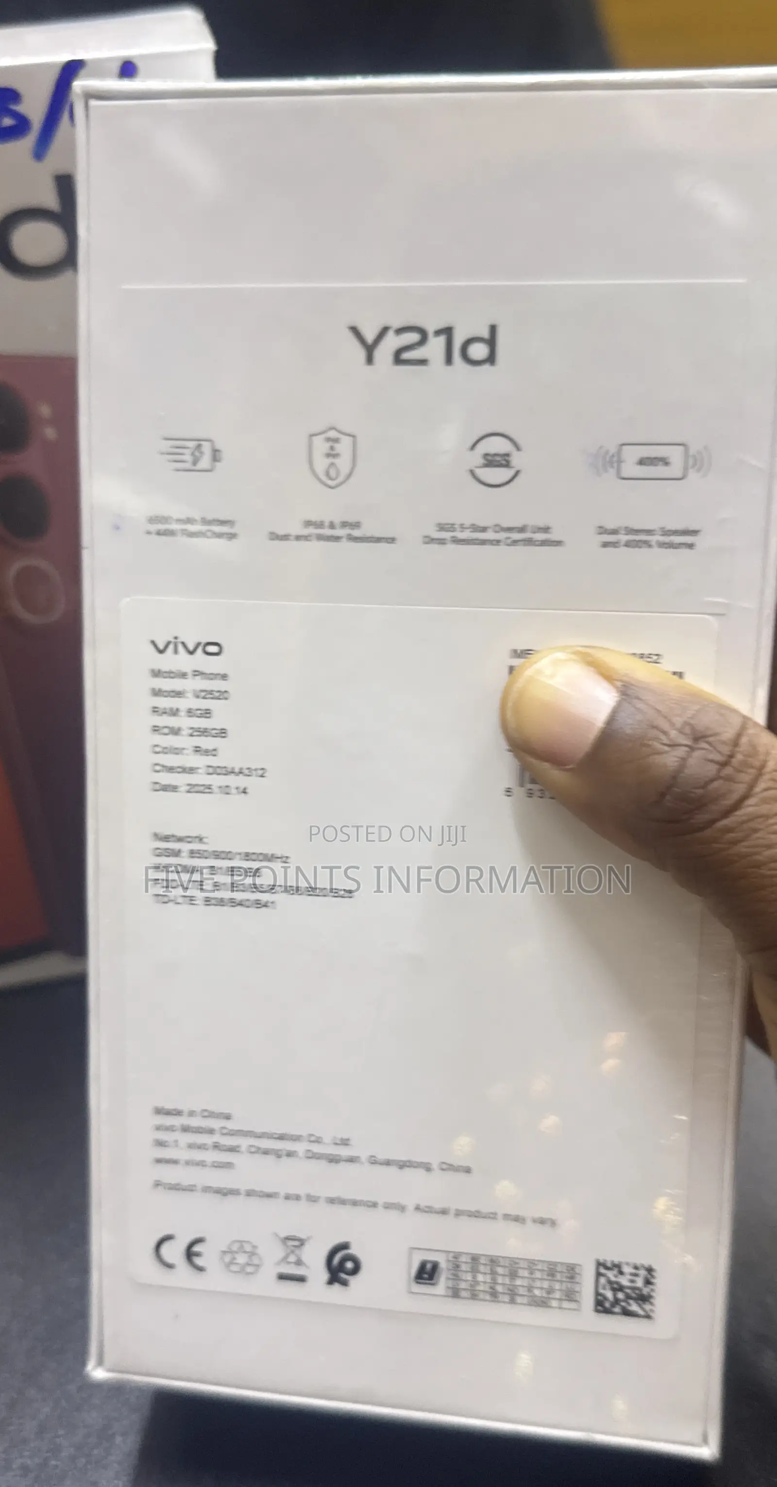New Vivo Y21d 128 GB Red