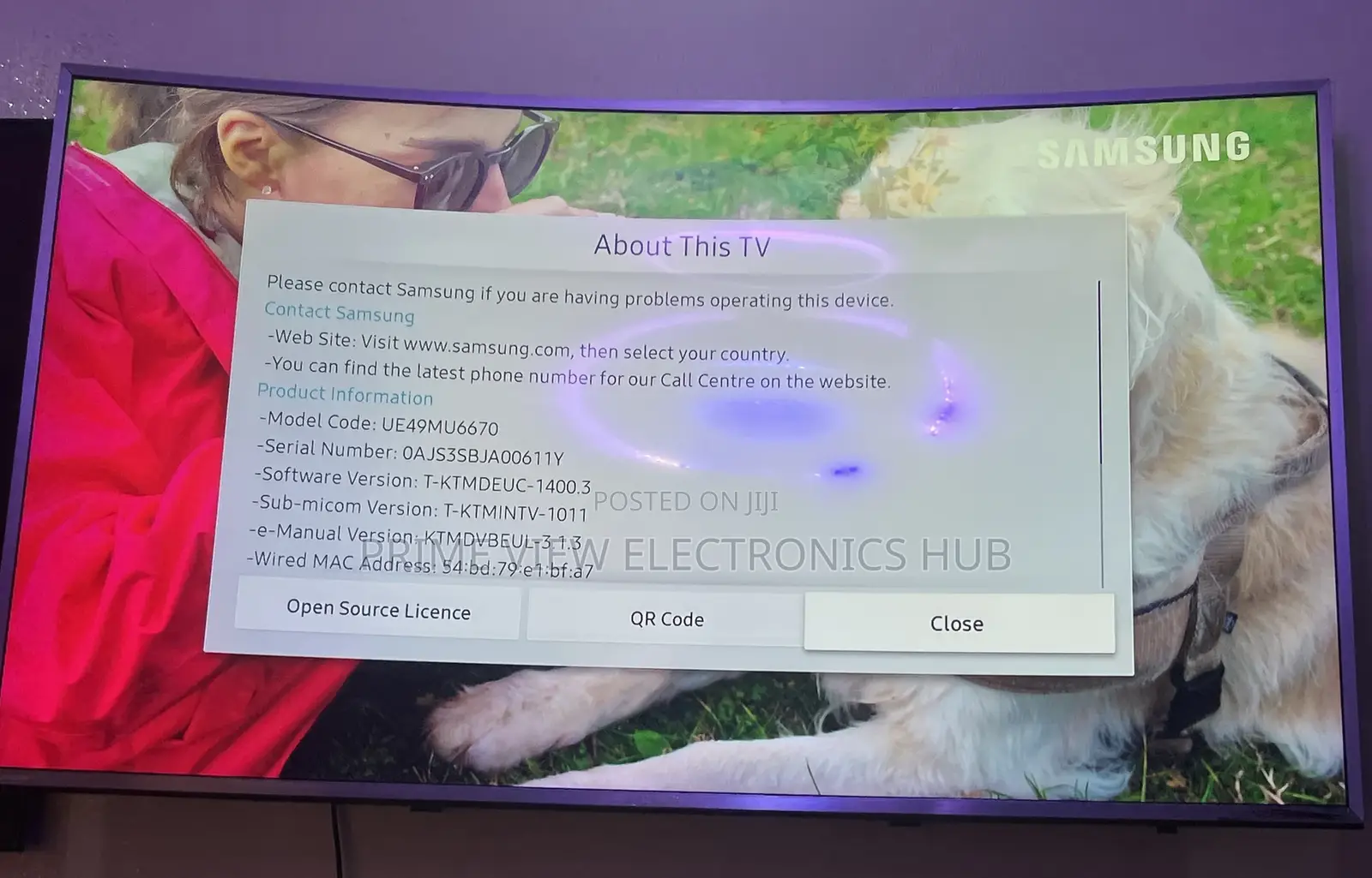 Samsung 49-Inches Curved Smart Tv (Model: Ue49mu6670)