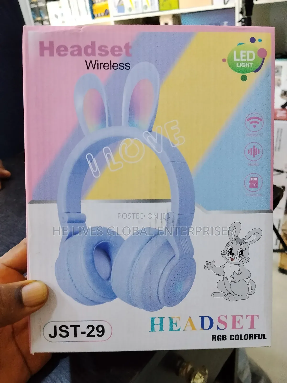 Pink Color Cat Ear Headphones