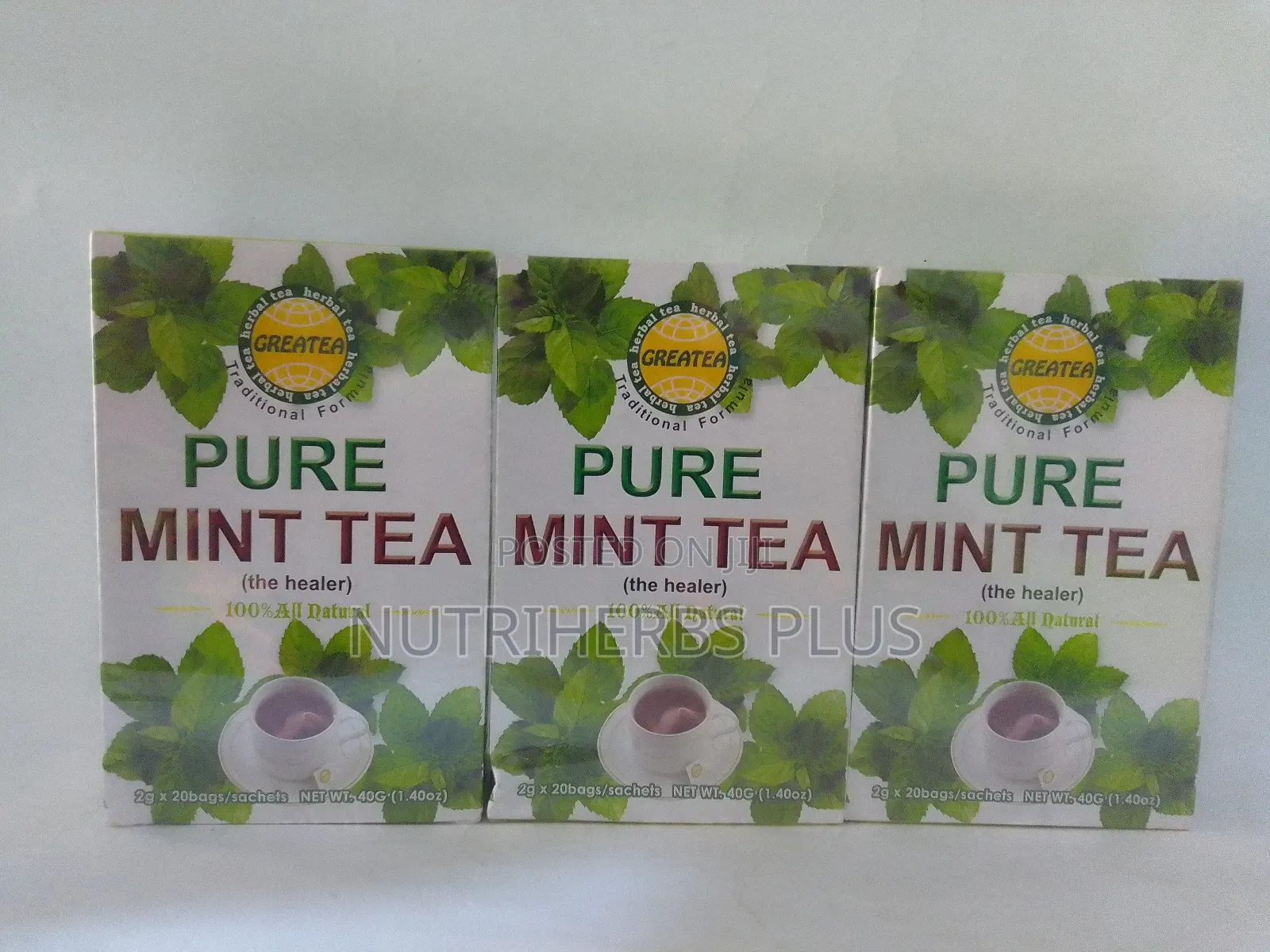 Greatea Pure Mint Tea:For Aiding Digestion ( 3 Packs)