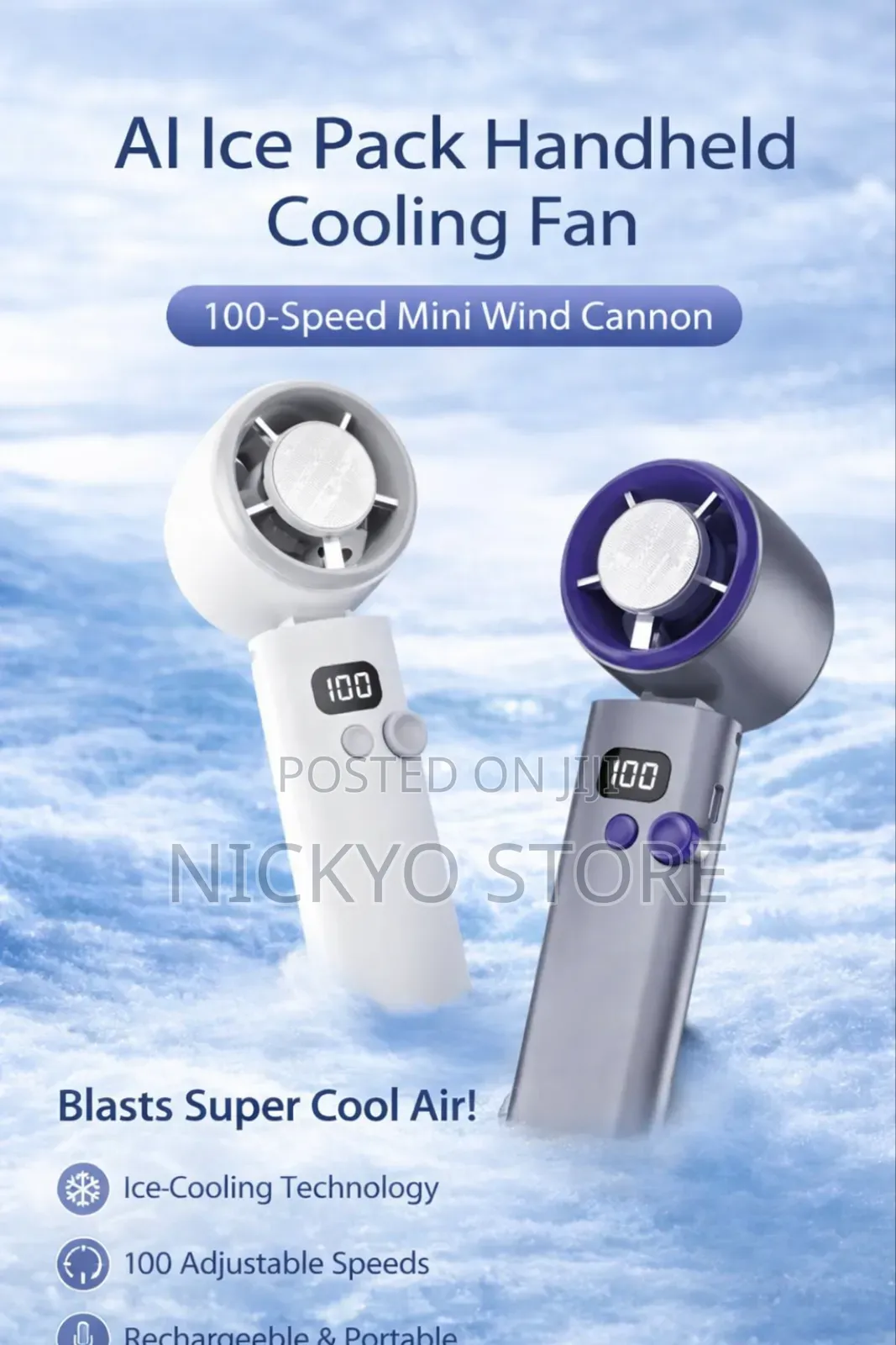 Ai Ice Pack Handheld Cooling Fan