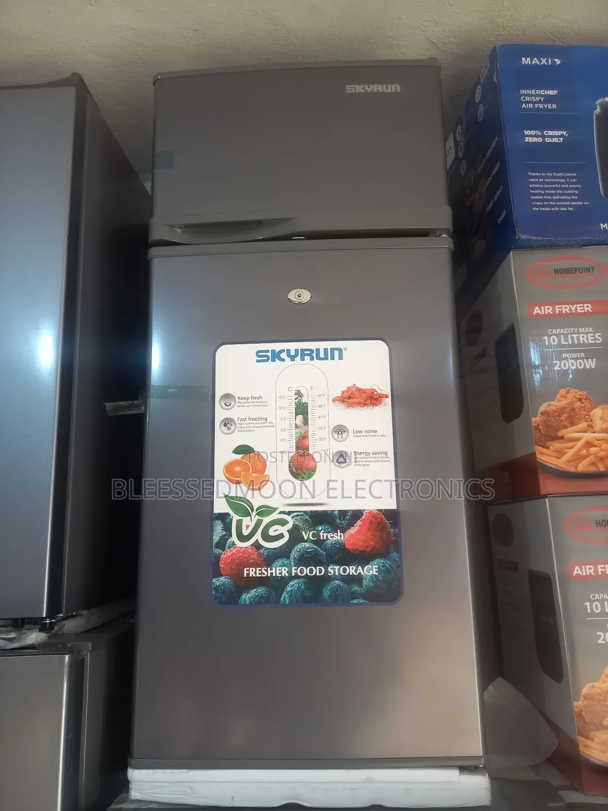 Skyrun Inverter Standing Fridge Double Doors 3 Years Company Warranty