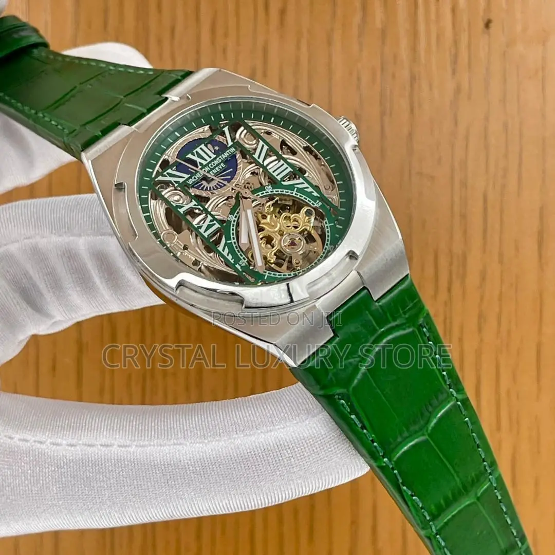 Vacheron Constantin Quality Luxury Chronograph Genuine Leather Watch