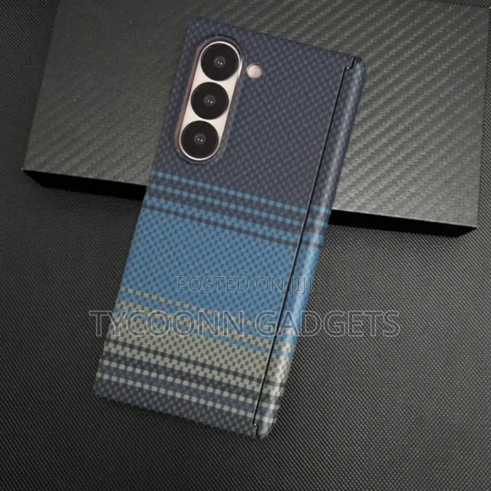 Samsung Z Fold 5 6 7 Carbon Fiber Case,Luxury Ultra Slim With Hinge