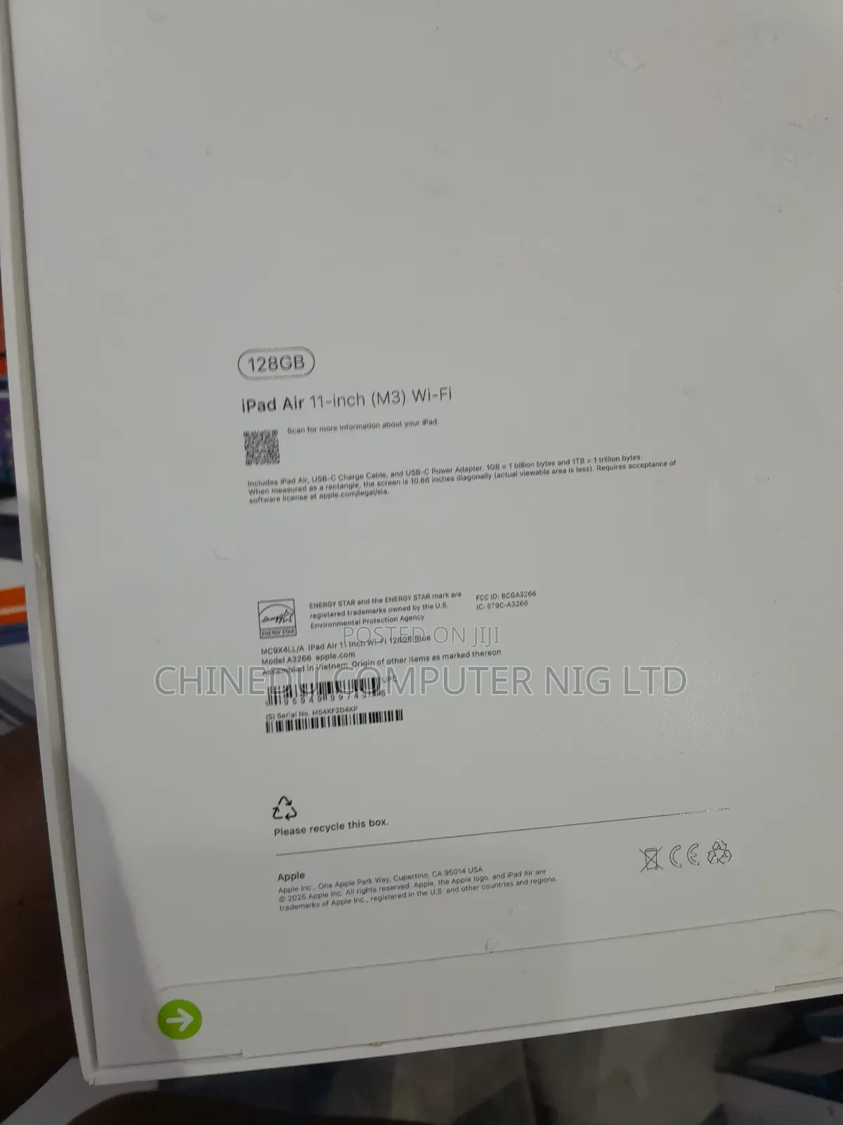 New Apple iPad Air 128 GB Blue