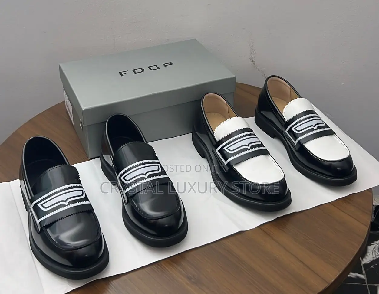 FDCP Black Quality Luxury Men Genuine Shoe Shoe