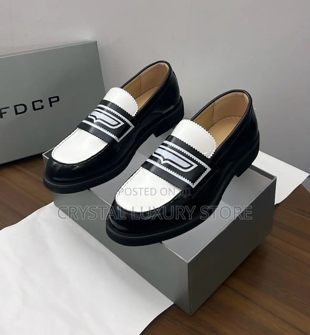 FDCP Black Quality Luxury Men Genuine Shoe Shoe