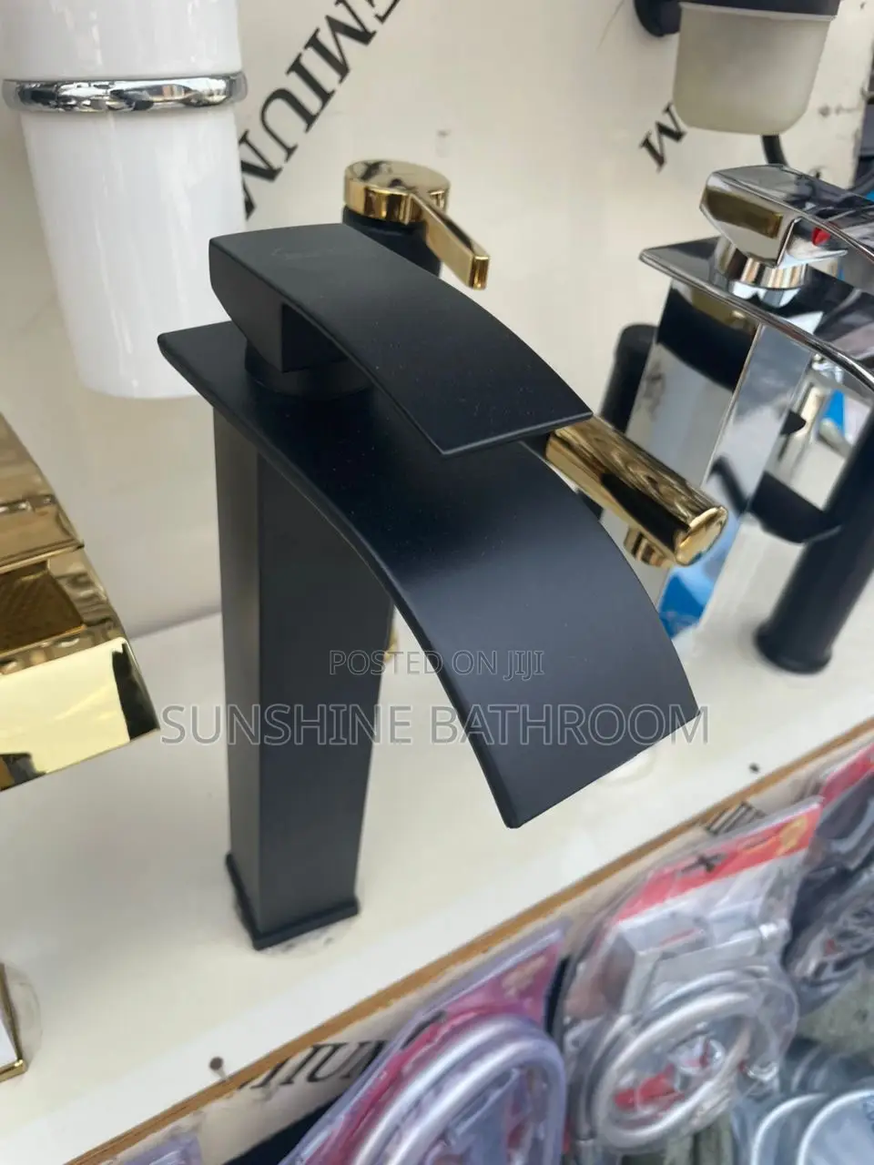Long Basin Mixer Black