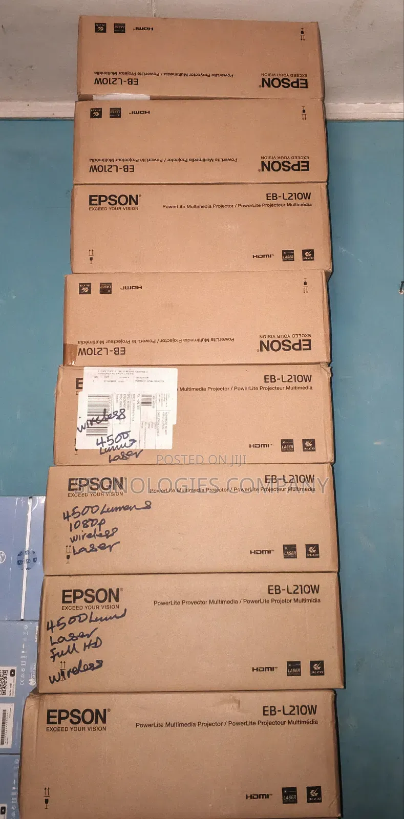 Epson Eb-l210w 4500 Lumens Wxga 3lcd Wireless Laser Projector