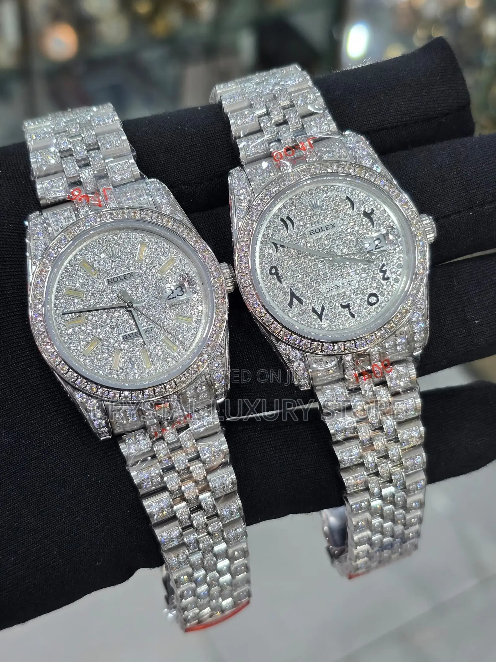 Rolex Quality Luxury Men All Round Iced Wristwatch
