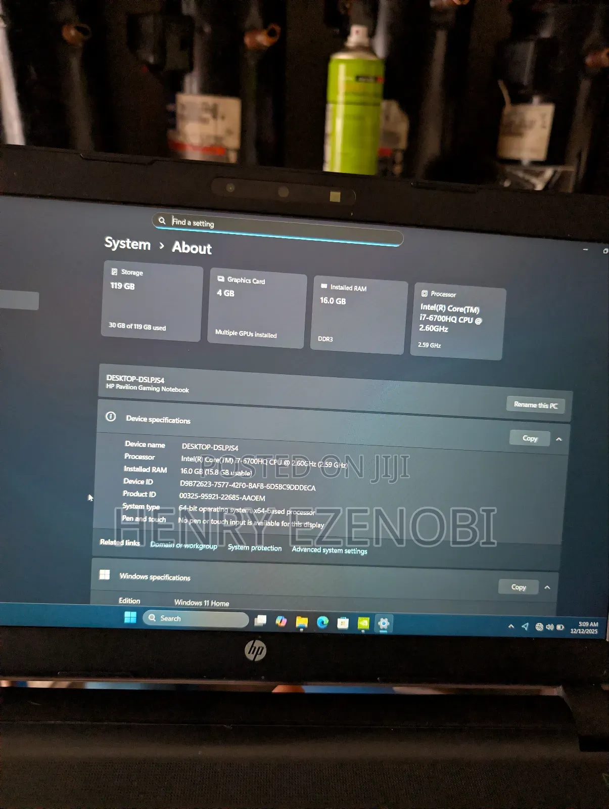 HP Pavilion Gaming Laptop 15-dk2xxx 16GB Intel Core i7 HDD+SSD 256GB