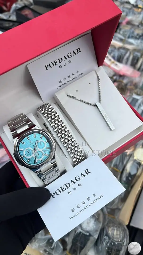 Poedagar Quality Men Chain Strap Wristwatch