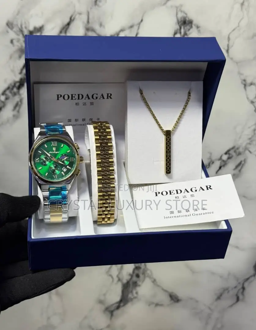 Poedagar Quality Men Chain Strap Wristwatch